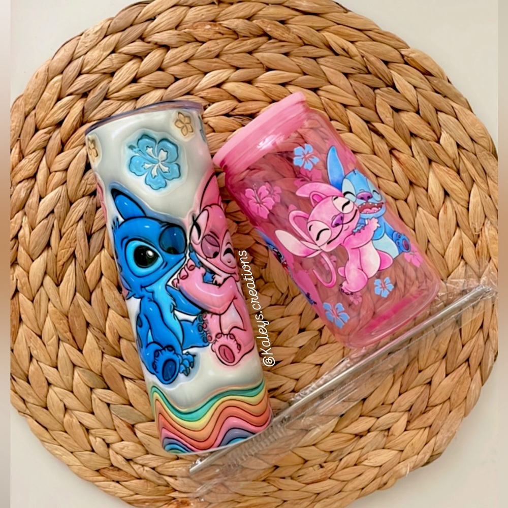 STITCH & ANGELA TUMBLER & LIBBEY CUP SET